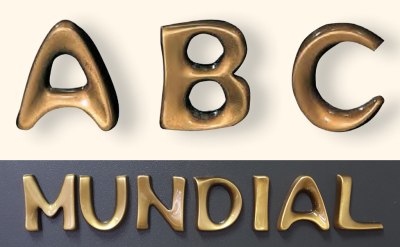 mundial broncana slova za nadgrobne spomenike