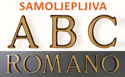 samoljepljiva slova za spomenike romano bronzo