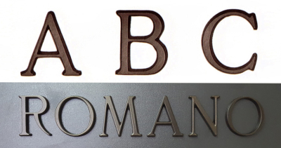 tamno smeda slova za spomenike romano classic